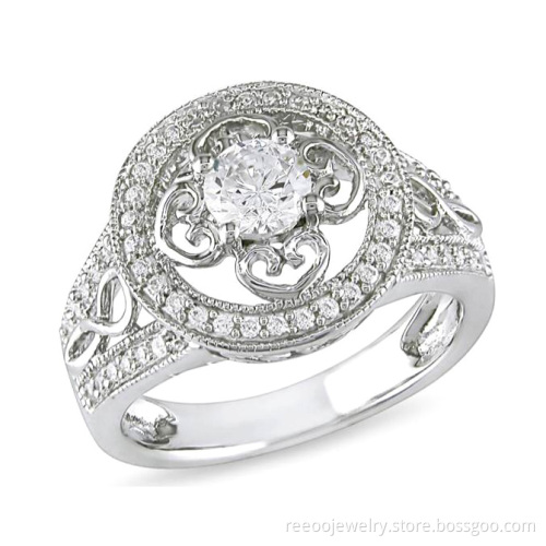 Fashion Aquarmarine CZ Stones 925 Silver Rings Jewelry
